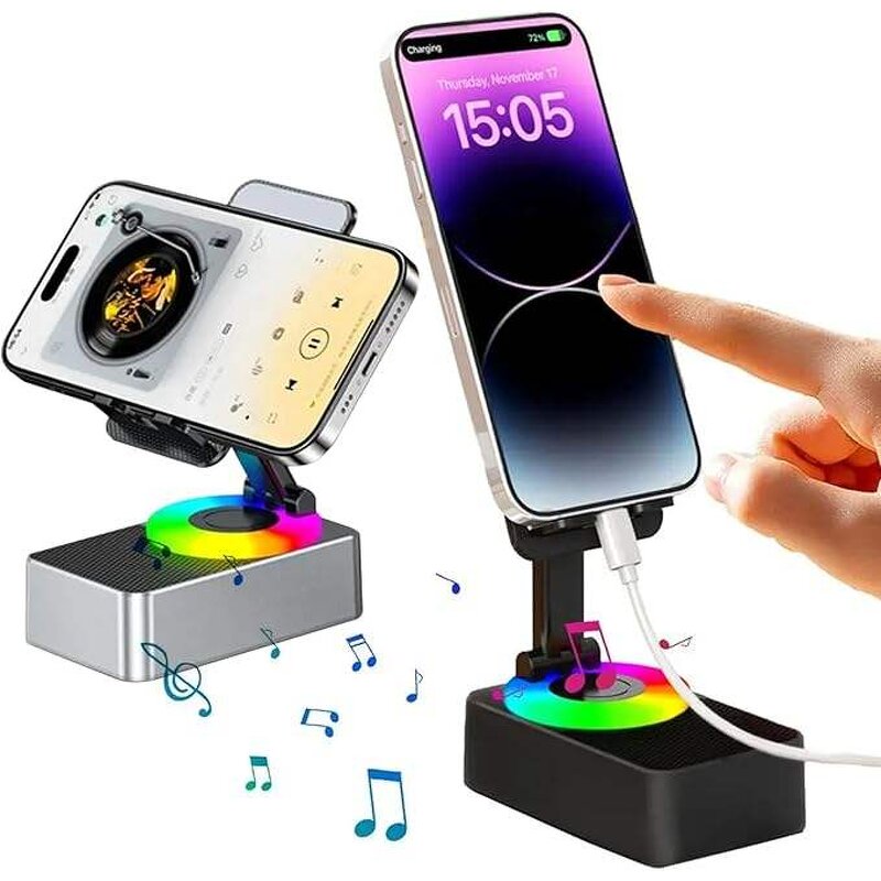Phone Holder Manufacturer - Three-in-one Portable Foldable Speaker Stand