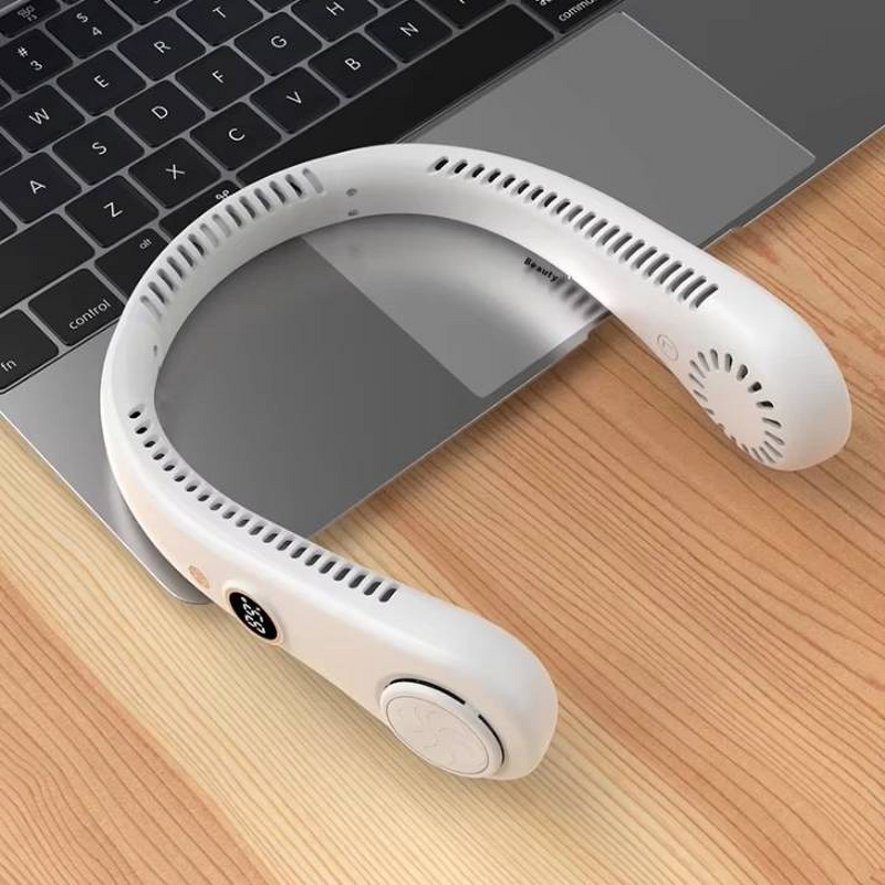 Neck Fan Manufacturer - Portable USB Digital Display Rechargeable Folding