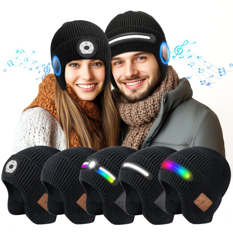 LED Headlamp Hat Manufacturer - M1-BTD3 Waterproof USB Charging Music