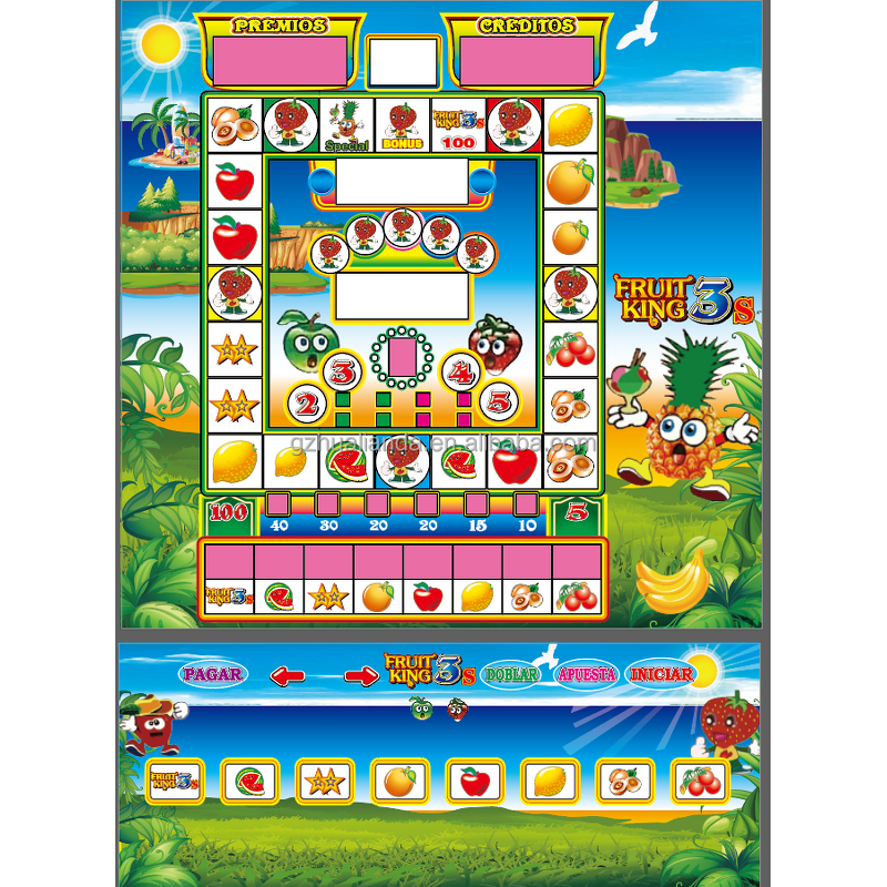 Arcade Game Kit Manufacturer - HL Fruit King 1 3 5 Coin Operated Mario