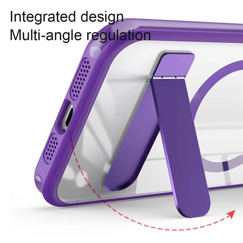 Phone Case - Manufacturer Luxury Magnetic Wireless Charging Metal Bracket iPhone16/15/14/13/12/11