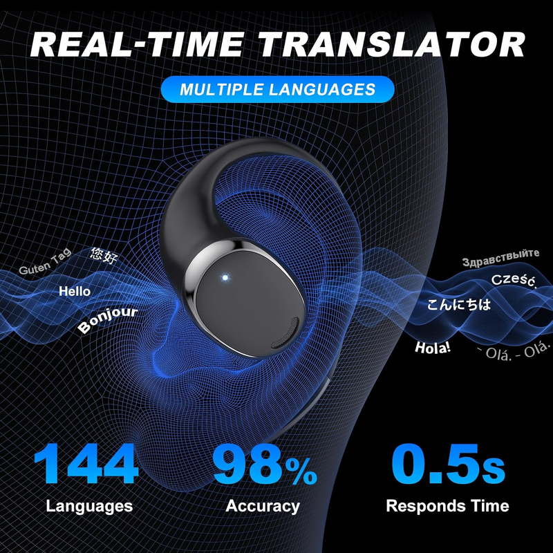 Translation Earbuds - Manufacturer AI 3-in-1 144 Languages No Payment Real Time Business
