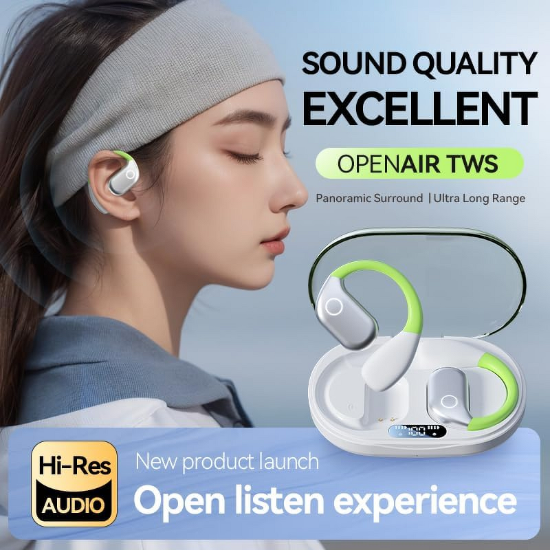 OWS Earphones - Manufacturer Open Ear LED Indicator ENC Noise Cancelling Stereo Bass