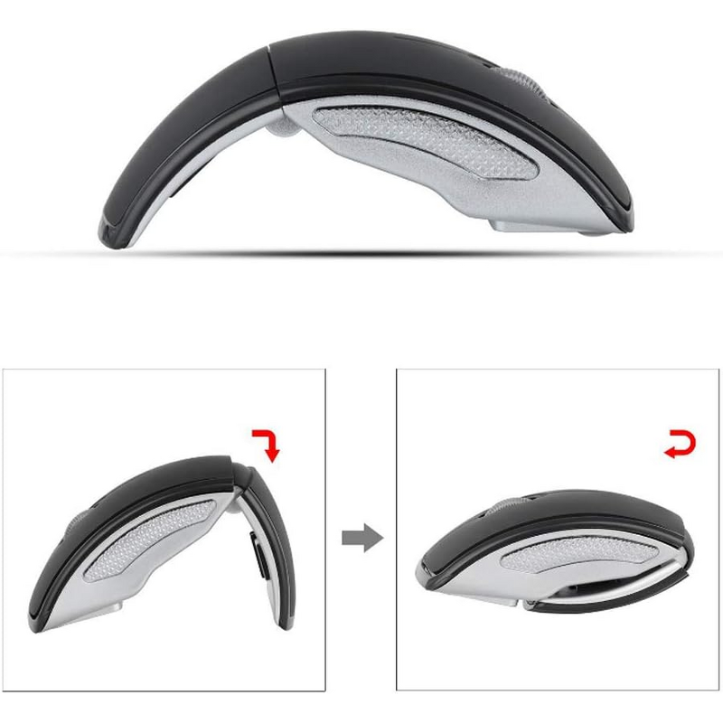 Arc Mouse - Manufacturer Portable Foldable 2.4G Cordless LED Backlit Ultra Slim Travel