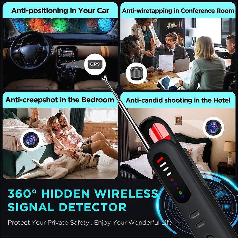 Camera Detector - Manufacturer USB Wireless Infrared Signal Scanner 6 Levels OLED Home Office