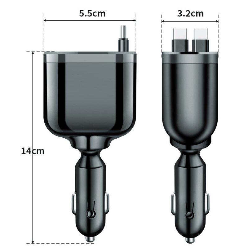 Car Charger - Manufacturer Mini Retractable Fast Charging iPhone Android Accessory Gift