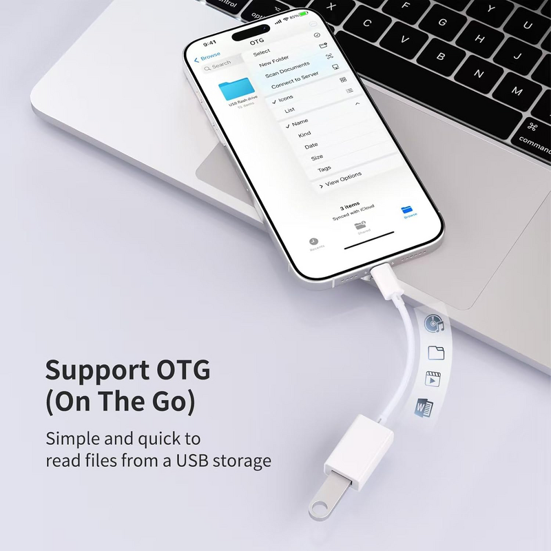 USB C Adapter - Manufacturer 3.0 OTG Male-Female Cable MacBook iPhone16 Pro Max Galaxy S24