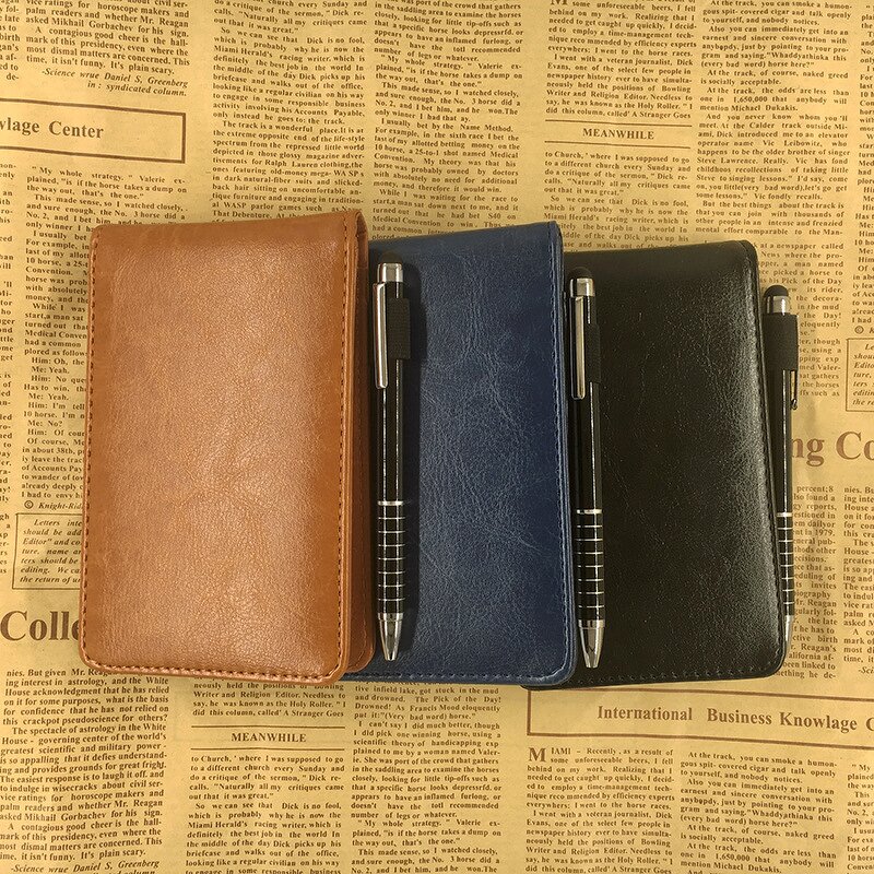 Notebook - Manufacturer Portable Mini PU With Pen Business School Card Holder Men Women