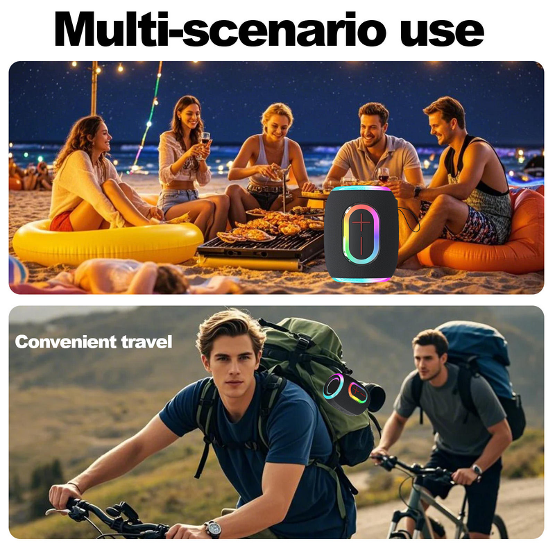 RGB Speaker - Manufacturer Portable Wireless 1500mAh Smart Stereo Subwoofer Party Outdoor