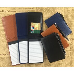 Notebook - Manufacturer Portable Mini PU With Pen Business School Card Holder Men Women