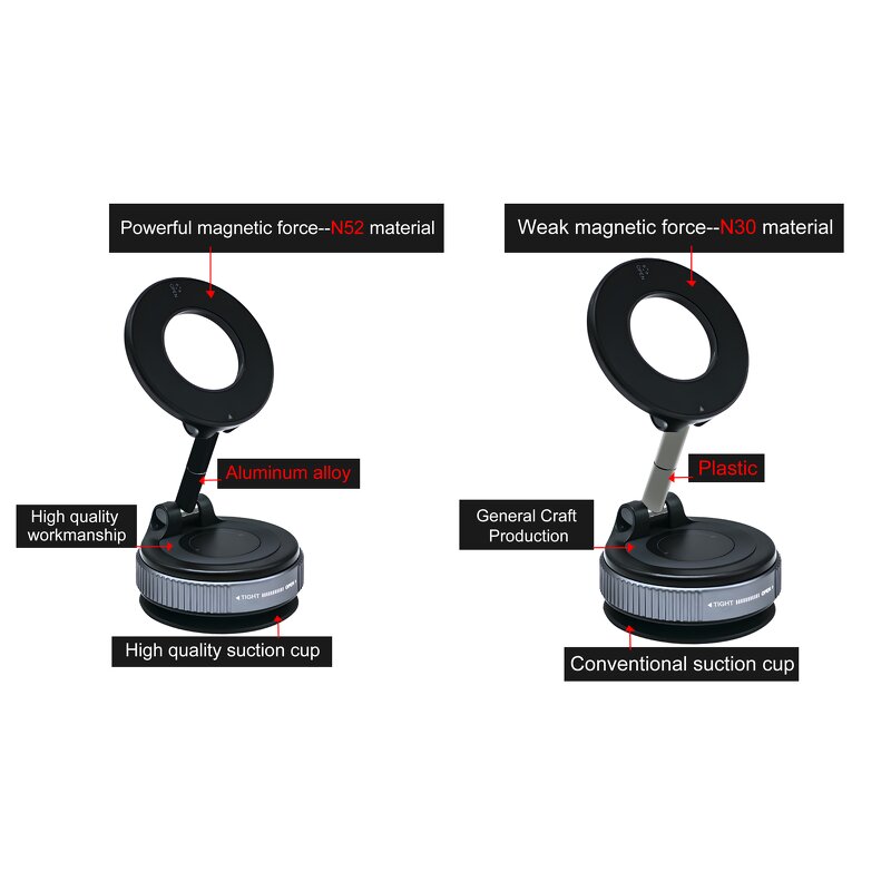 Phone Holder - Manufacturer K007 Magnetic Retractable Double-Sided Vacuum Suction Desk Bed