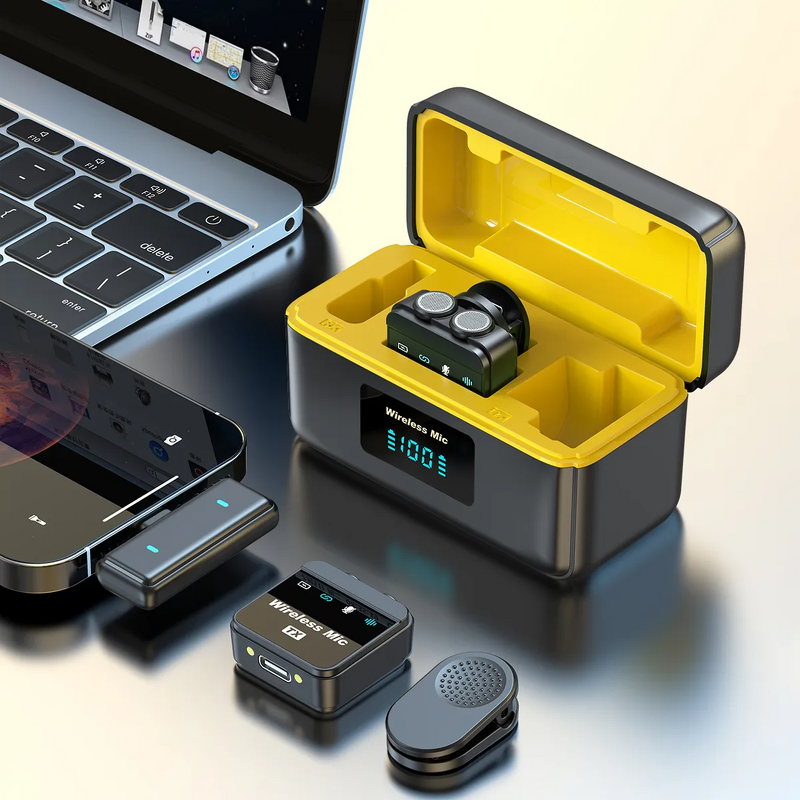 Lavalier Mic - Manufacturer Wireless iPhone/Android/USB-C 35H Battery Noise Cancellation