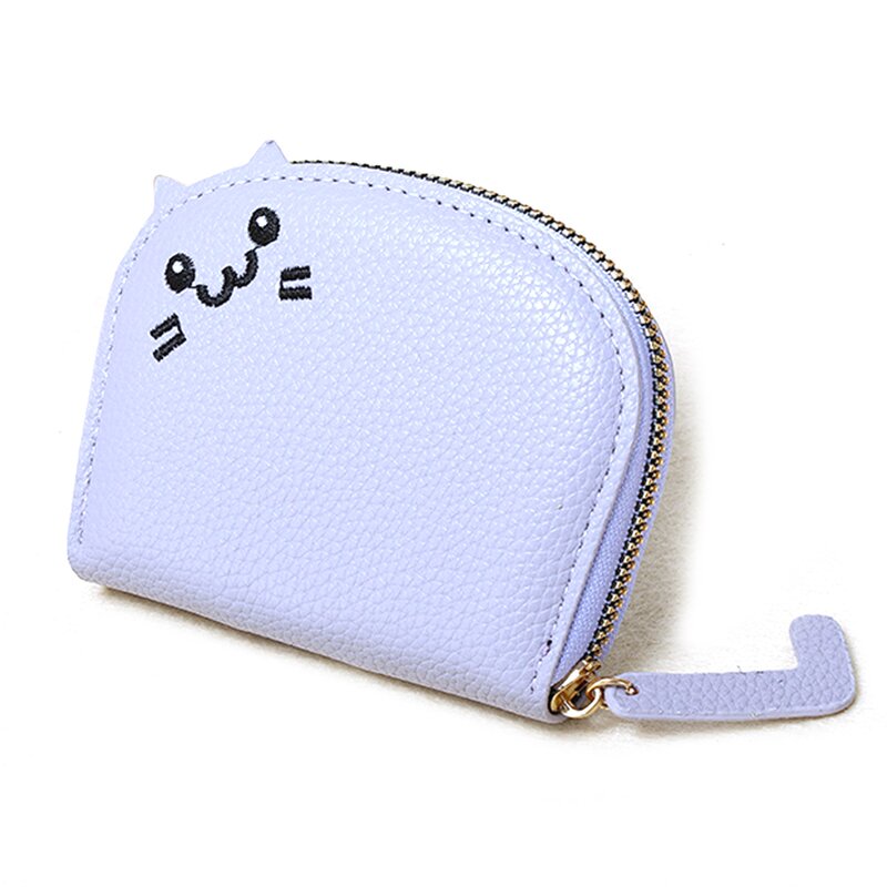Wallet - Manufacturer Small Cat PU Lychee RFID Blocking Card Holder Handbag Wallet for Women