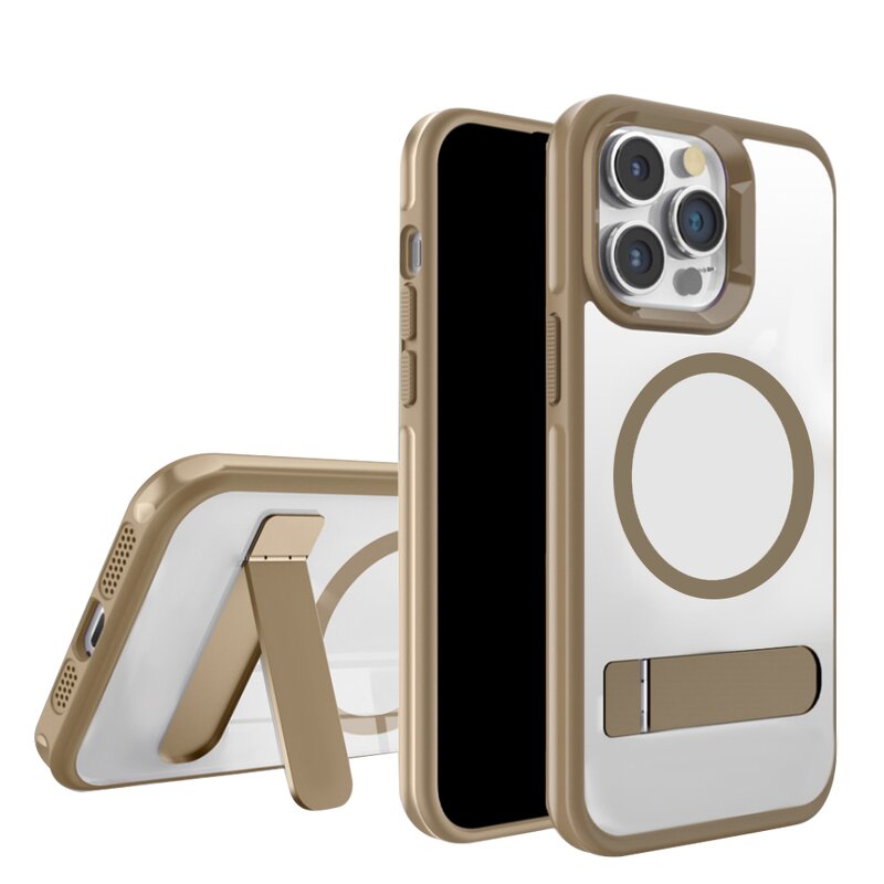 Phone Case - Manufacturer Shockproof Magnetic Wireless Charging TPU Metal Holder iPhone16 Pro Max