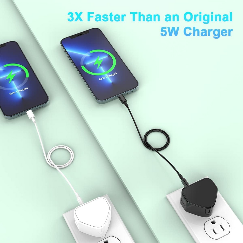 Wall Charger - Manufacturer QC3.0 USB 18W UK Plug Fast Charging Galaxy A14/A13/A04s/A12