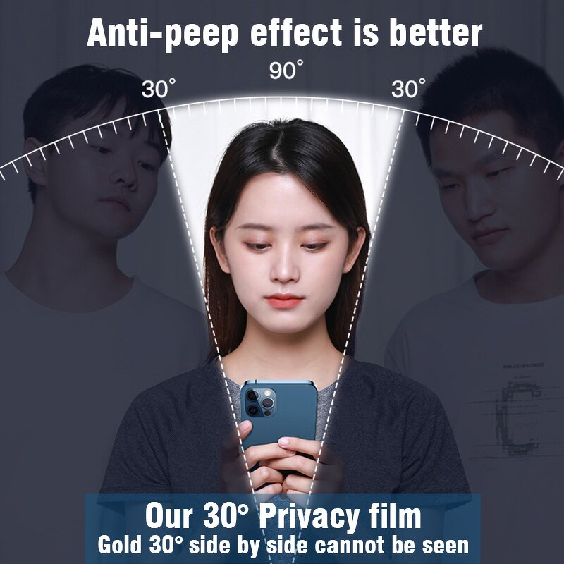 Screen Protector - Manufacturer Privacy 2 Pack Tempered Glass Anti-Spy iPhone15/14/13/12 S24