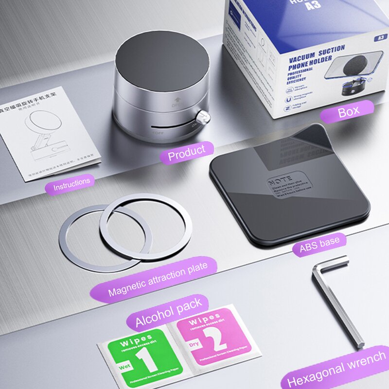 Phone Stand - Manufacturer N54 Magnet Retractable Foldable 360° Rotatable Desktop Holder