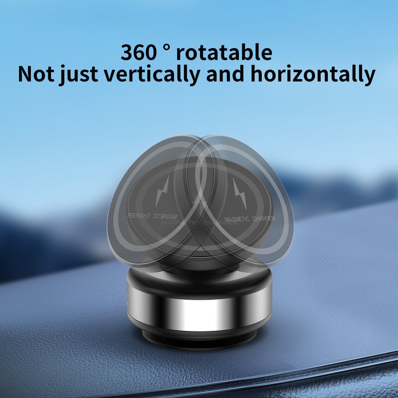 Car Phone Holder - Manufacturer 360° Magnetic Wireless Charger Electric Vacuum Suction Cup