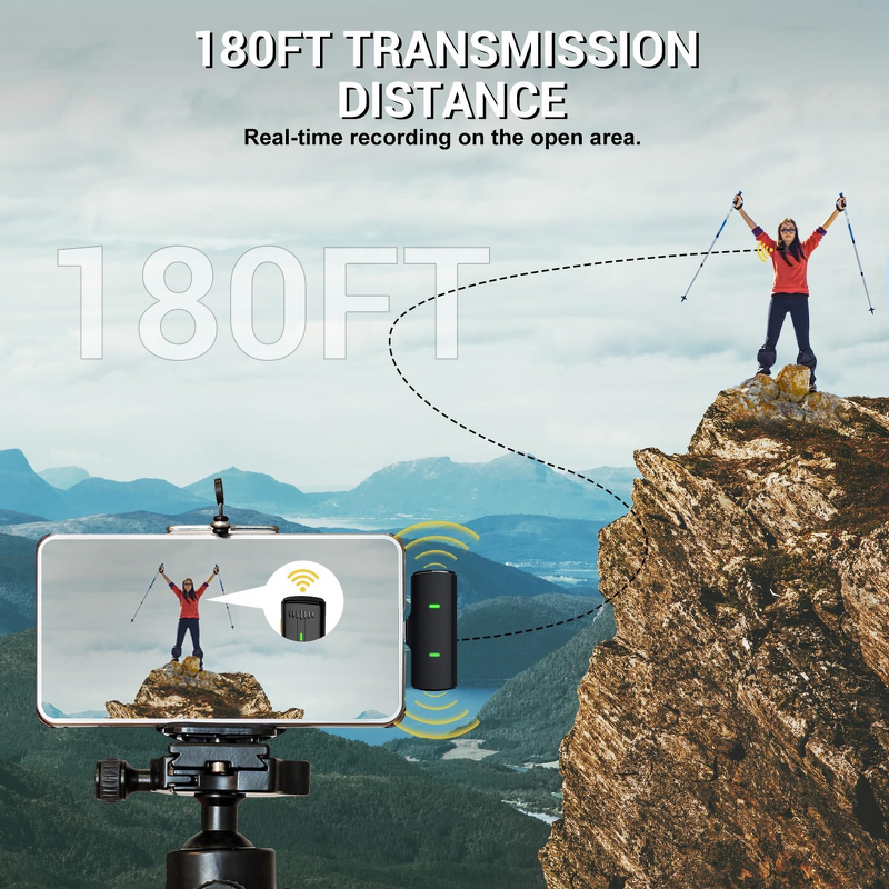 Lavalier Mic - Manufacturer 2.4GHz Handheld iPhone iPad Android 8-Hour Cardioid Ribbon