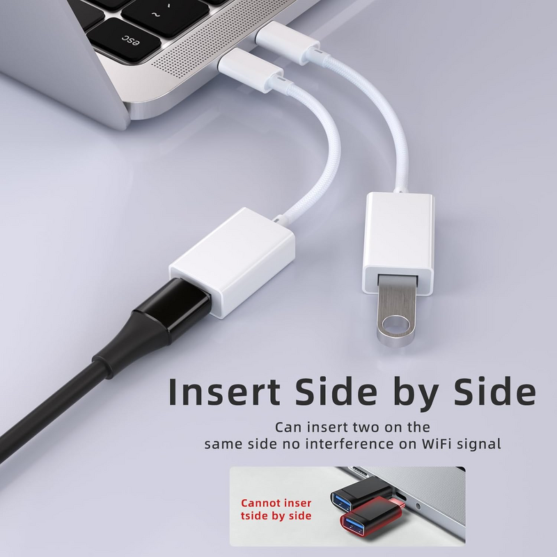 USB C Adapter - Manufacturer 3.0 OTG Male-Female Cable MacBook iPhone16 Pro Max Galaxy S24