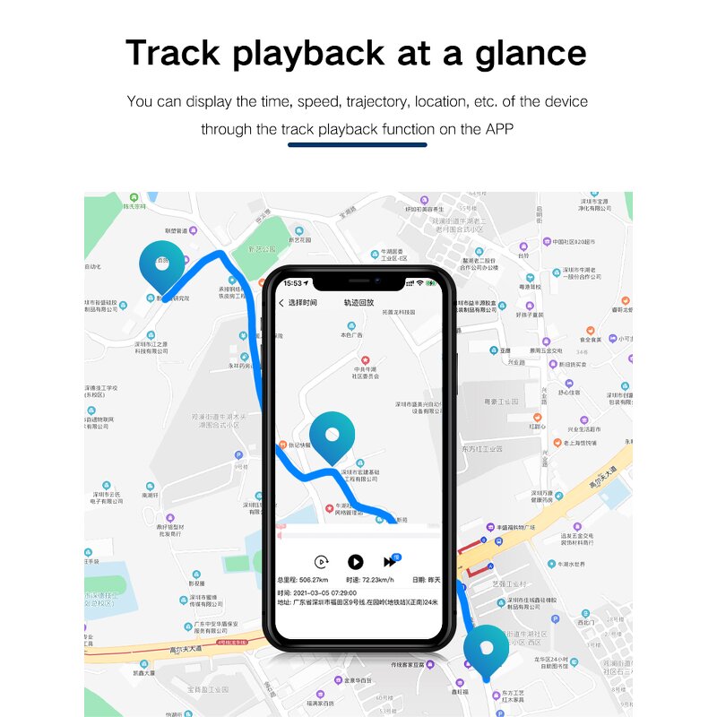 GPS Tracker - Manufacturer Mini Real Time Recording SOS Track Playback 2G App Global