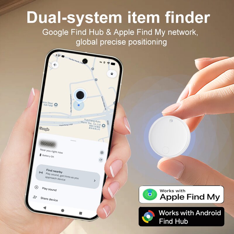 Smart Tracker - Manufacturer P26 Dual System Global Pet Dog Wallet Lost Item Key Chain