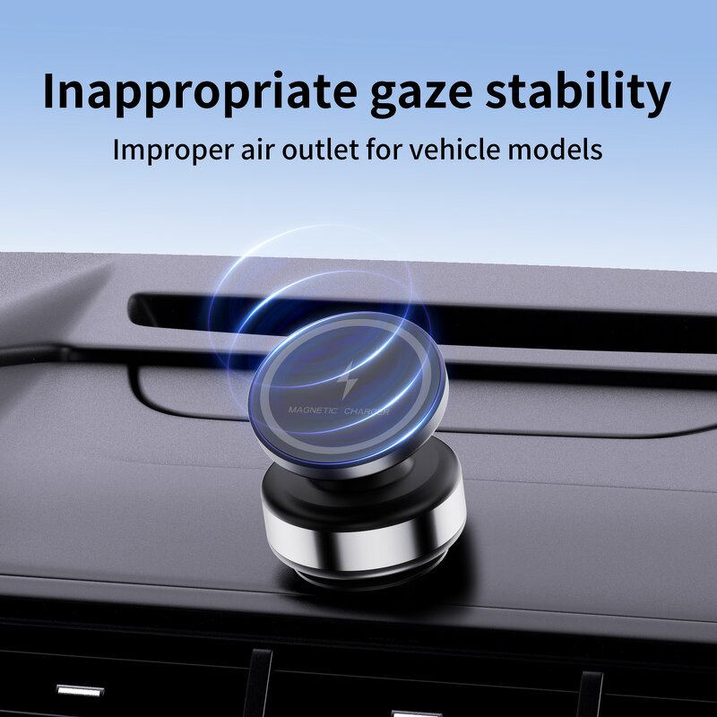 Car Phone Holder - Manufacturer 360° Magnetic Electric Vacuum Wireless Charger Smooth Surface