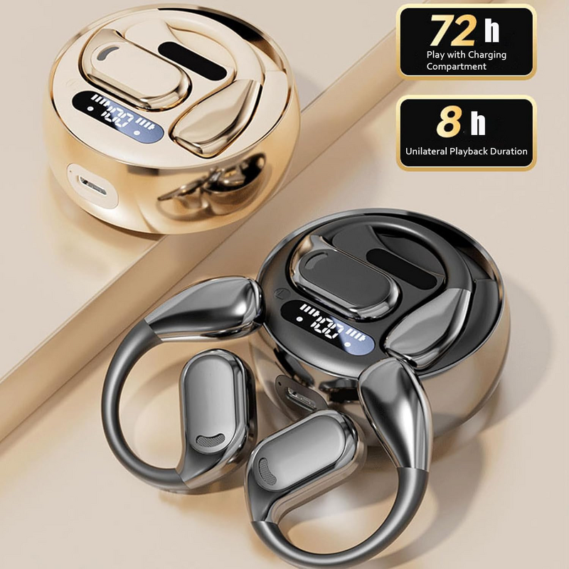 Open-Ear Earbuds - Manufacturer Wireless Sports LED 50H Playback Bass iPhone Android