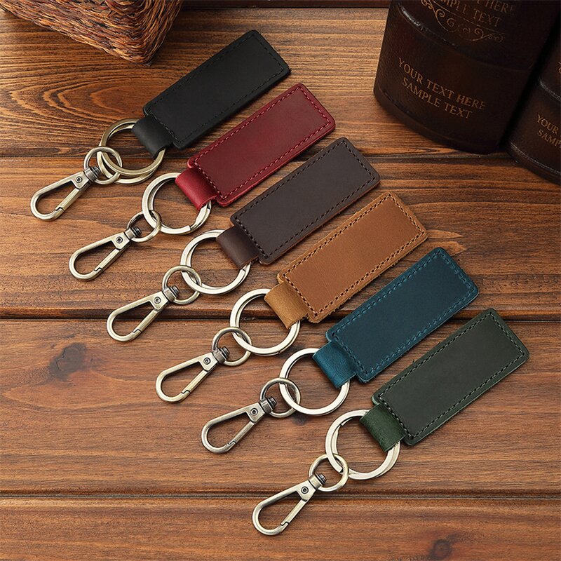 Keychain - Manufacturer Top Layer Cowhide Retro Antique-Bronze Car Handmade Personalized