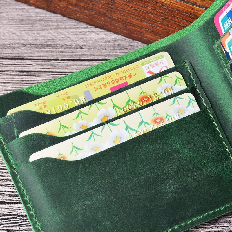 Men's Wallet - Manufacturer Genuine Leather Minimalist Handmade Vintage Slim Bifold