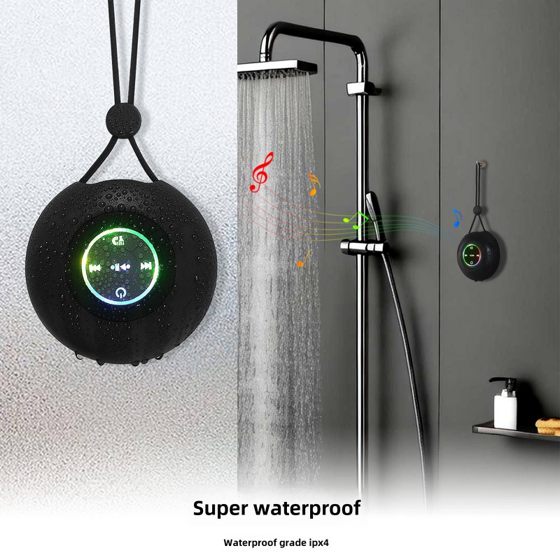 BT Speaker - Manufacturer IPX4 Waterproof LED Loud HD Sound Bass Travel Beach Shower