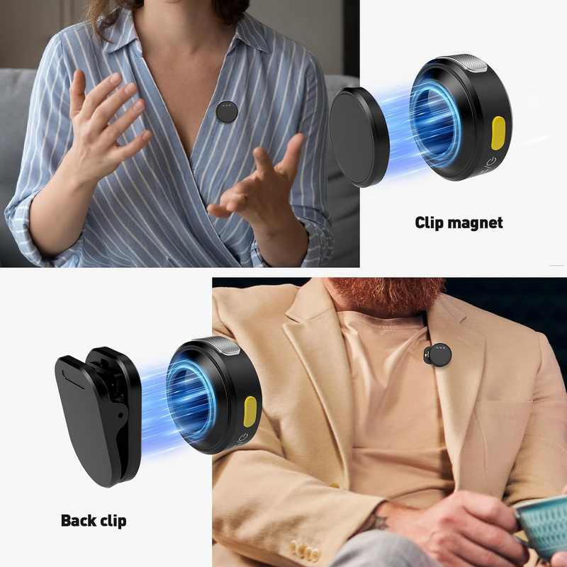 Lavalier Mic - Manufacturer Wireless iPhone/Android/PC 16hrs Noise Cancellation Gaming