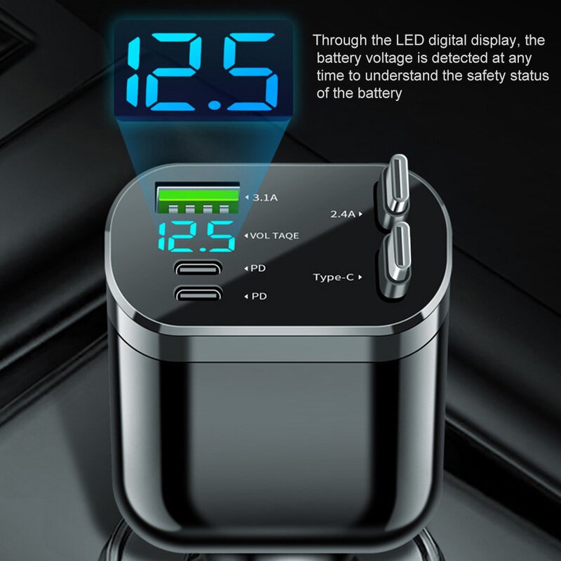 Car Charger - Manufacturer Mini Retractable Fast Charging iPhone Android Accessory Gift