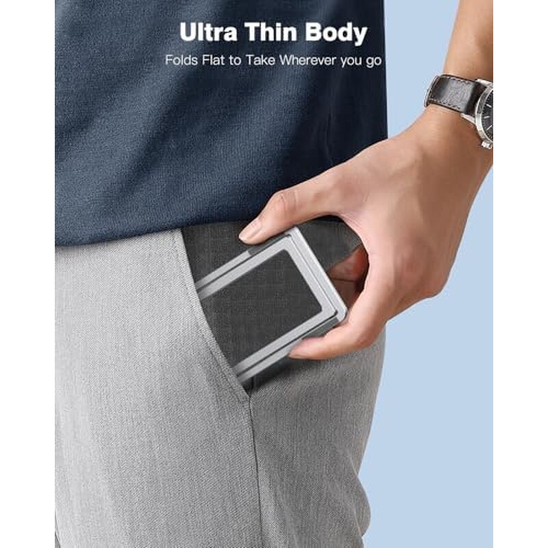 Phone Stand - Manufacturer Silver Aluminum Foldable Portable Travel iPhone16 Pro Max Desk