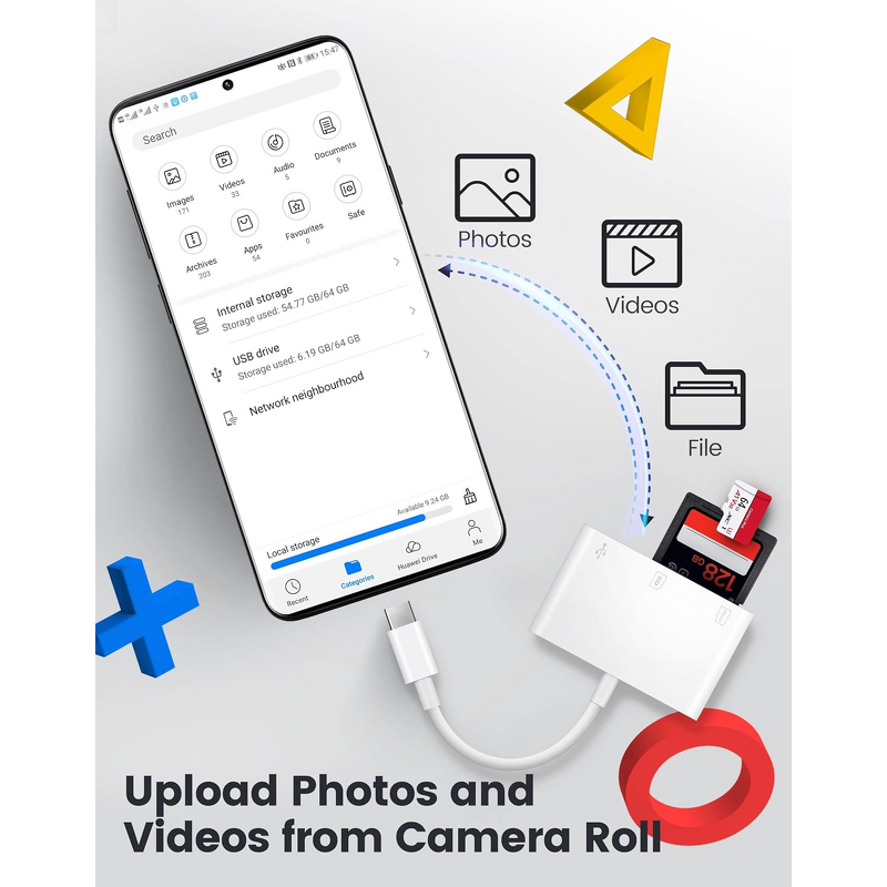 SD Card Reader - Manufacturer USB C Compatible iPhone15/16 iPad Mac Laptop IMac Adapter