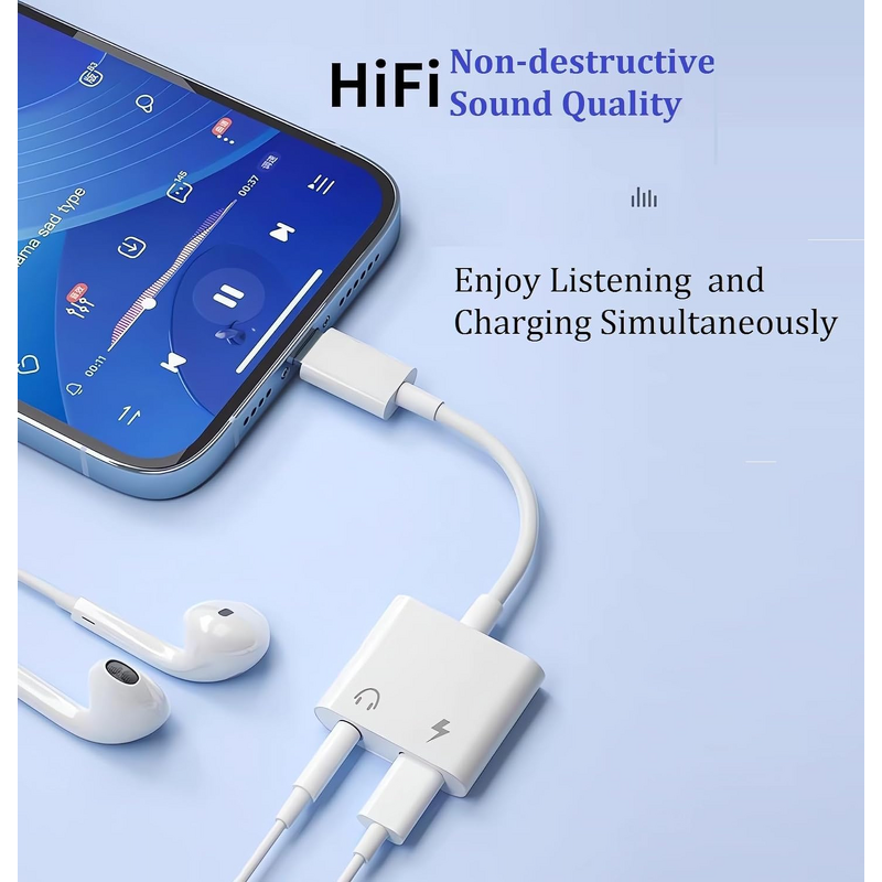 USB C Splitter - Manufacturer Dual USBC 2-in-1 PD 60W iPhone16 Laptop Audio Dongle