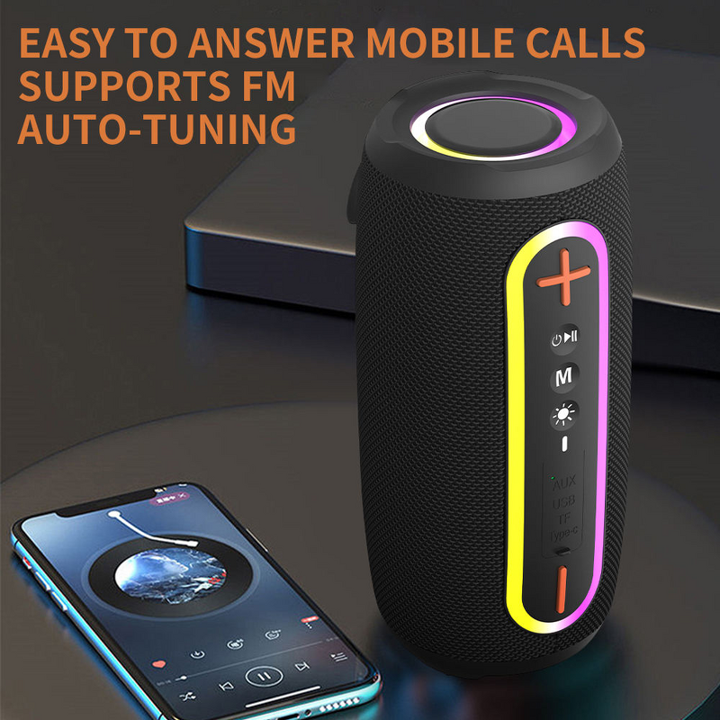 BT Speaker - Manufacturer IPX4 Waterproof 20W RGB 5.3 Deep Bass TWS 20H Boomboxes