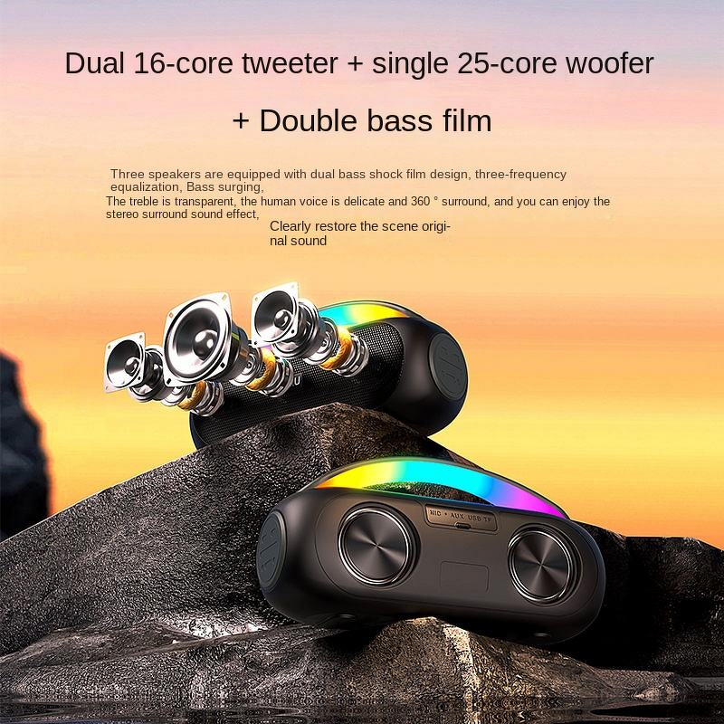 Gaming Speaker - Manufacturer Wireless 60W RMS Deep Bass RGB IPX5 Waterproof 15H Outdoor