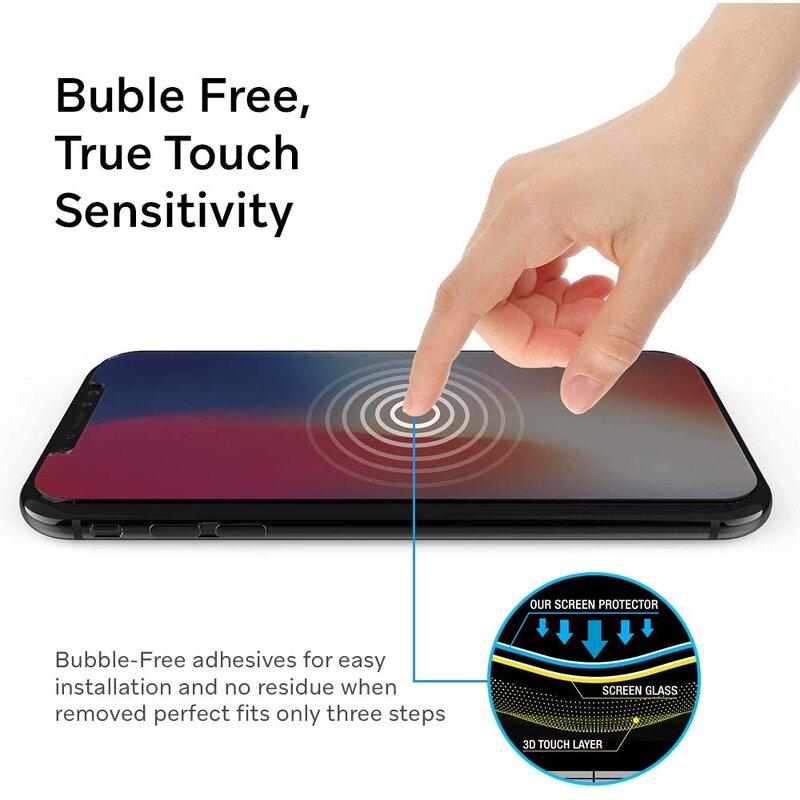 Screen Protector - Manufacturer Privacy 3D Tempered Glass Anti-Spy Easy Install iPhone16