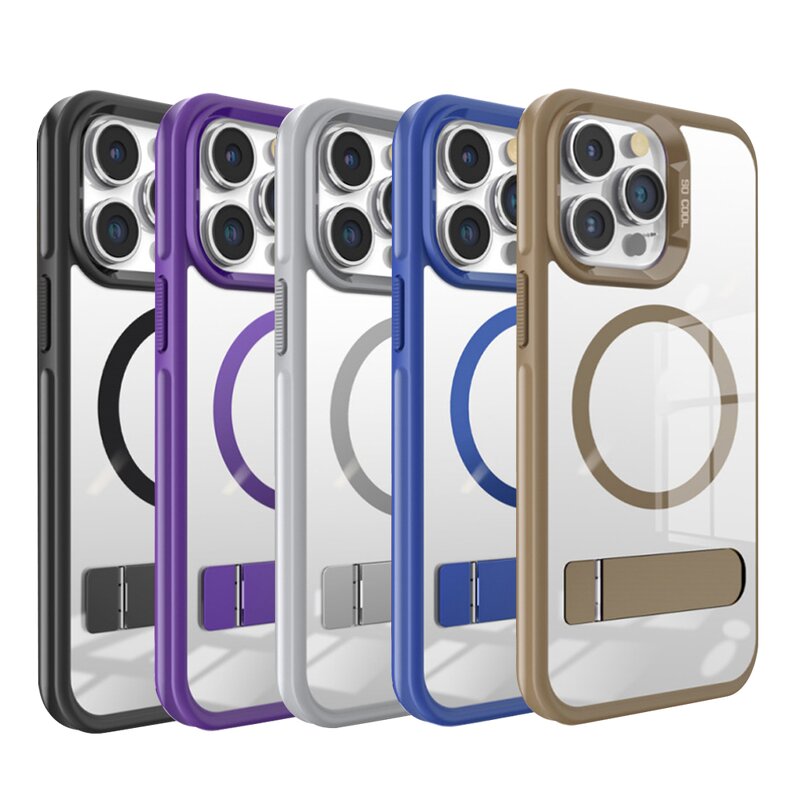 Phone Case - Manufacturer Shockproof Magnetic Wireless Charging TPU Metal Holder iPhone16 Pro Max