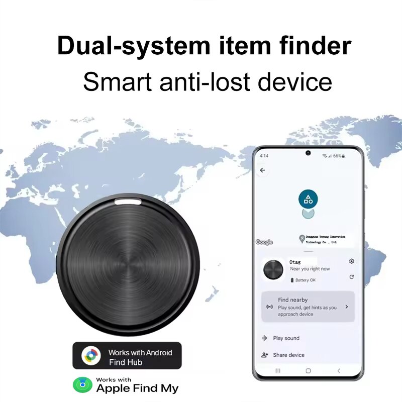 Smart Tracker - Manufacturer F8 Dual System Global Pet Dog Wallet Lost Item Key Chain