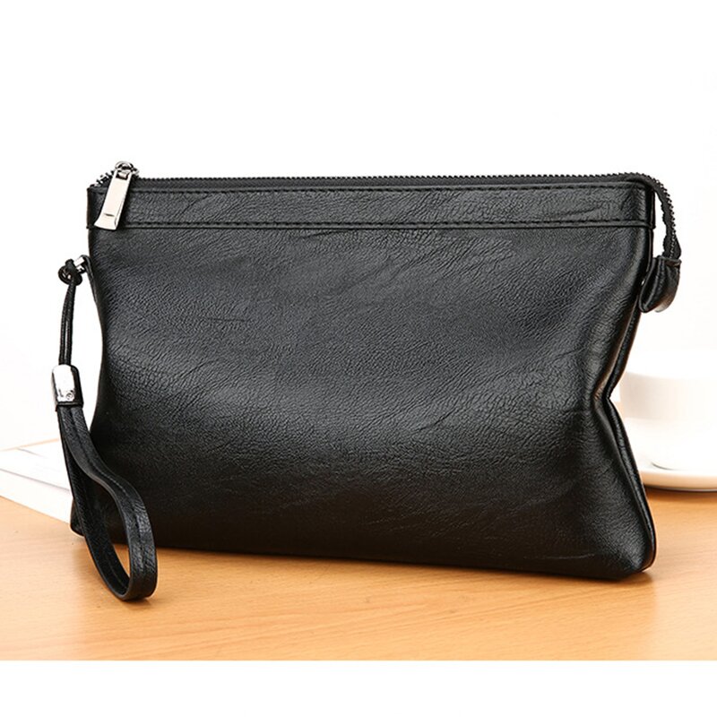 Handbag - Manufacturer Large Capacity PU Leather Business Travel Envelope Bag Men Women