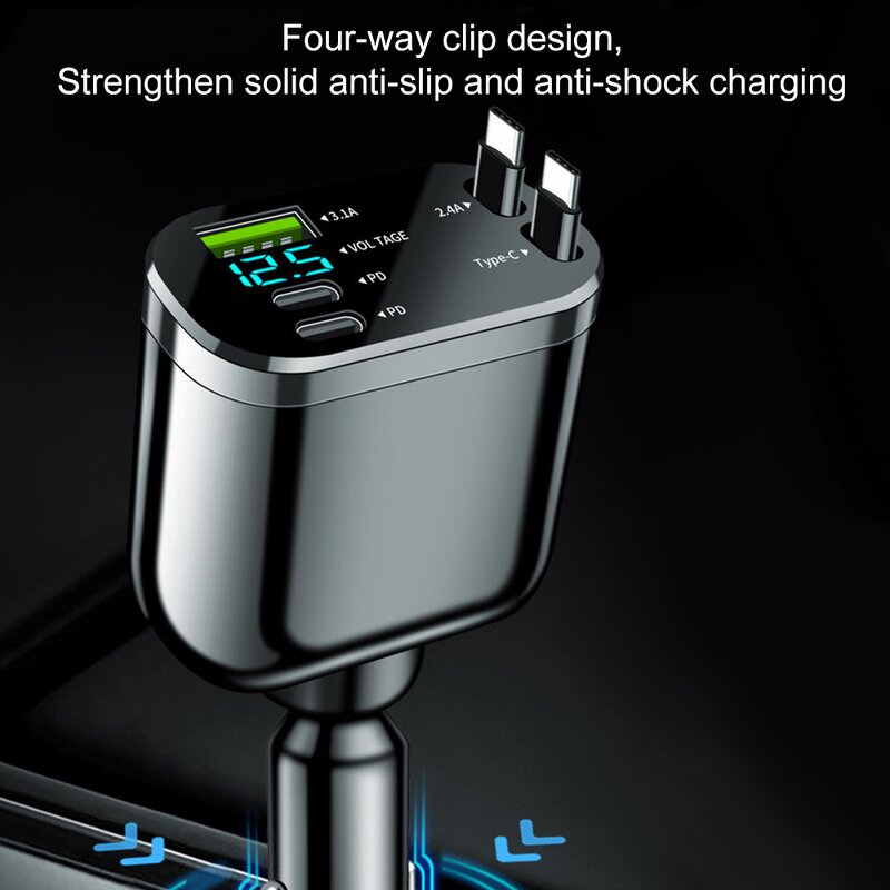 Car Charger - Manufacturer Mini Retractable Fast Charging iPhone Android Accessory Gift
