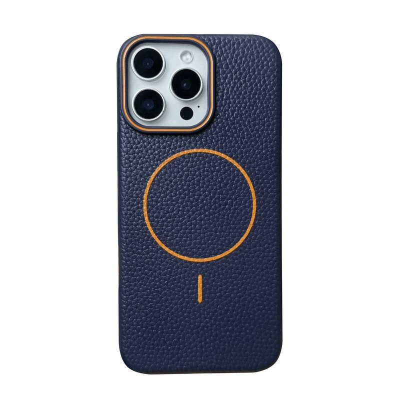 Phone Case - Manufacturer Luxury Retro Magnetic Litchi Grain PU Wireless Charging iPhone14/15/16