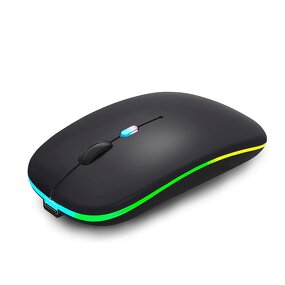 Wireless Mouse - Manufacturer Dual Mode BT5.2+2.4G Rechargeable LED Slim Laptop Gaming