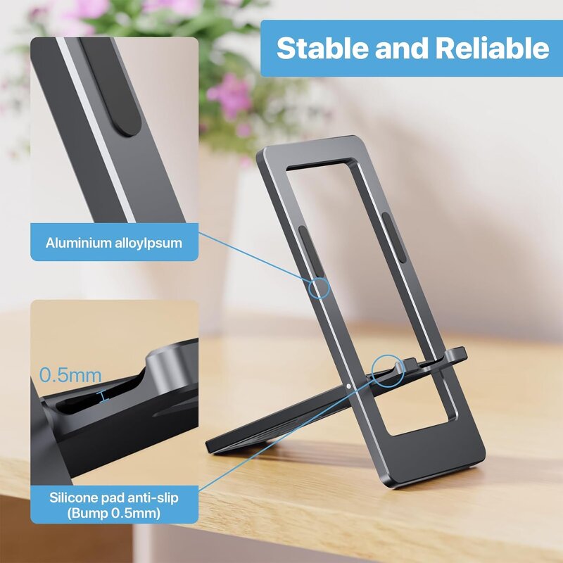 Phone Stand - Manufacturer Foldable Alloy PC 4.0-7.0" iPhone Samsung Google Smartphone