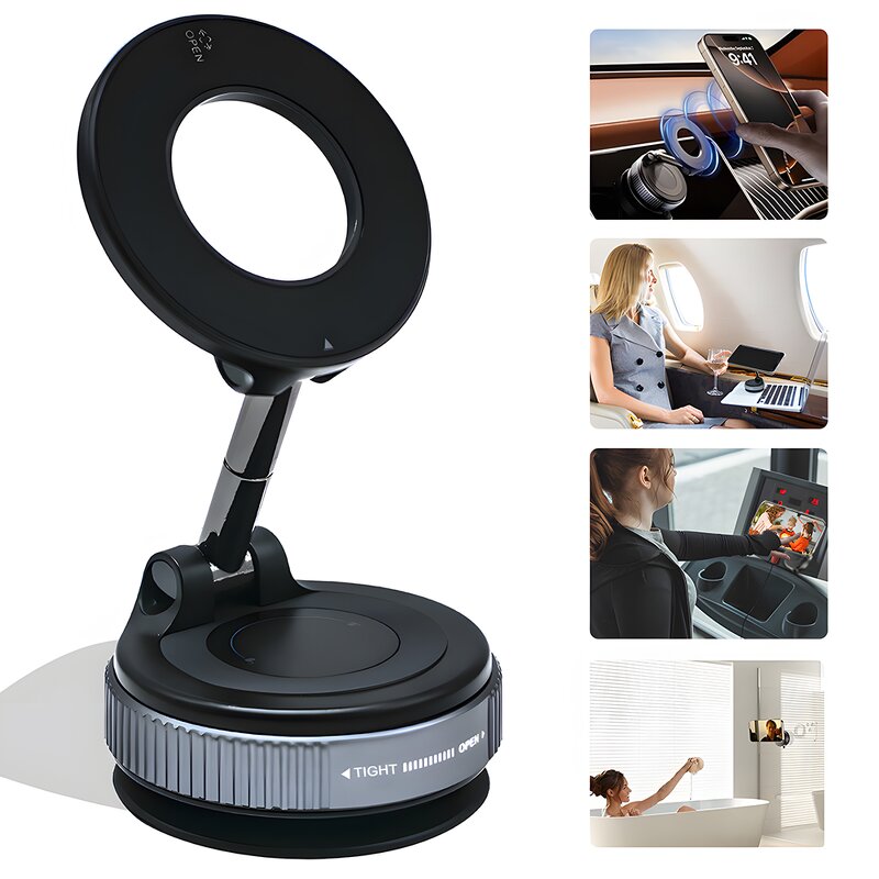 Phone Holder - Manufacturer K007 Magnetic Retractable Double-Sided Vacuum Suction Desk Bed