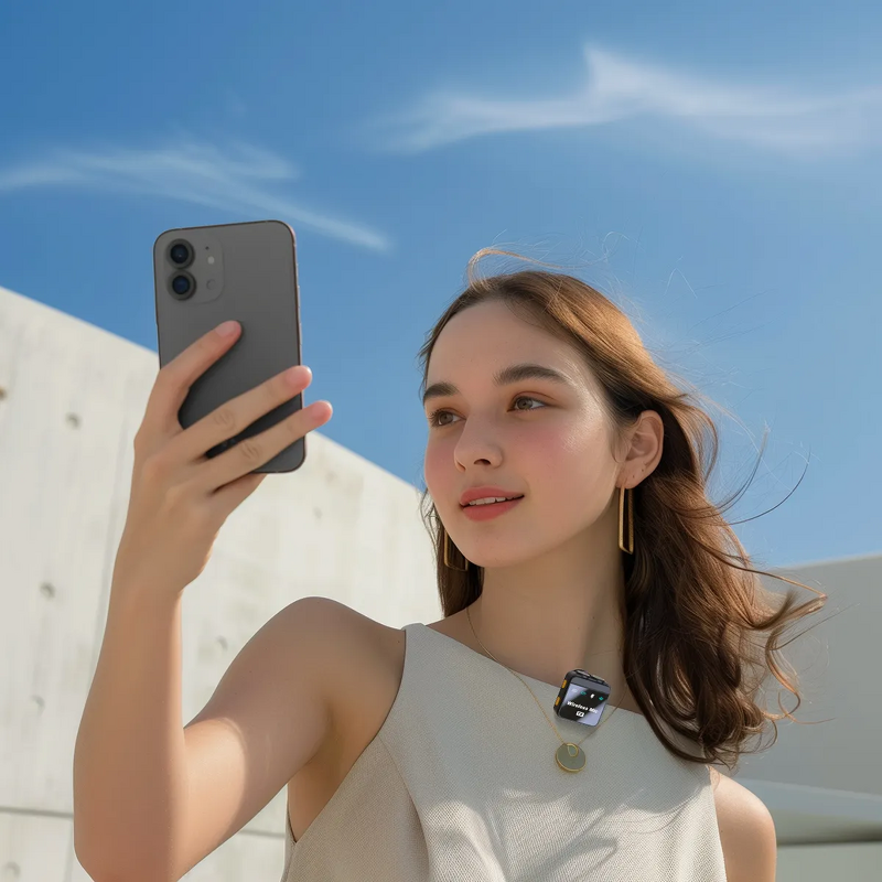 Lavalier Mic - Manufacturer Wireless iPhone/Android/USB-C 35H Battery Noise Cancellation