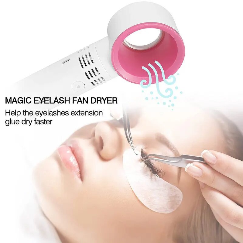Eyelash Fan - Manufacturer USB Rechargeable Mini Bladeless Handheld Dryer Extension Blower