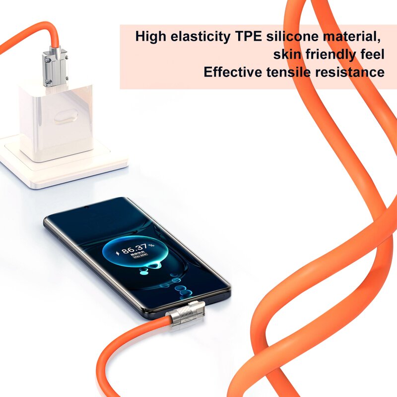 USB Cable - Manufacturer 180° Rotatable LED 1M USB-A to USB-C Fast Charging iPhone